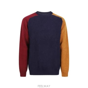 Barbour 26 FW �ٹ� Scottish Made colourblock wool crew neck jumper MKN26 FW �ٹ� Scottish Made colourblock wool crew neck ju