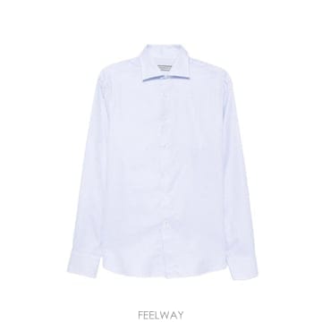 26 FW Canali 마이크로 패턴 스프레드 칼라 셔츠 NCL7018GR03821 TP459955678
