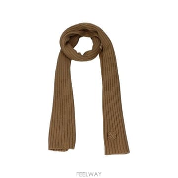 26 FW 마이클코어스 ribbed knit logo patch scarf MKWC540085T252 TP4
