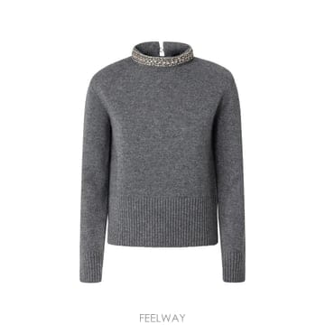 26 FW PINKO 베를리노 크리스털 장식 스웨터 107274A3GI TP459985097