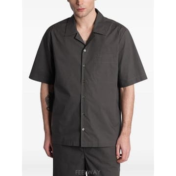26 FW Roberto Collina 캠프 칼라 반소매 코튼 셔츠 261MYA60025 TP45412906