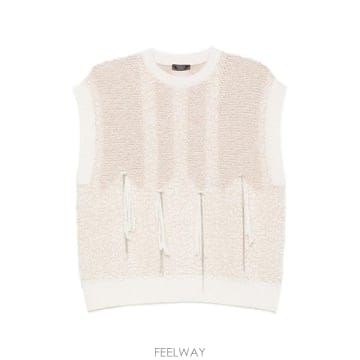| Other Brand | 26 FW Peserico fringe detail boucle sweater E99560F05RM928326 FW Peserico fringe detail boucle sweater E99560F05R