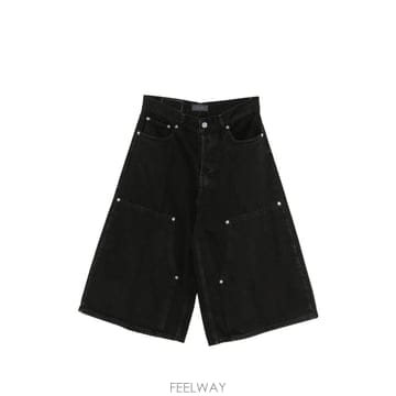 26 FW Haikure 스터드 장식 와이드 진 HEW03377GF139PPT TP459928130