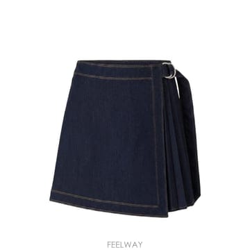 | Other Brand | 26 FW Cinq A Sept Tammi pleated wrap front denim mini skirt26 FW Cinq A Sept Tammi pleated wrap front denim mini 