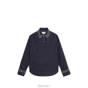 26 FW 마르니 플레이드 브로드리 앙글레즈 셔츠 TTMA0460S0UTC713 TP459950706
