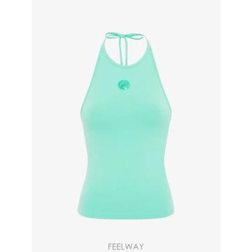 26 FW 마린세르 펄 로고 홀터넥 탑 WTO504ACJER0115 TP455941242