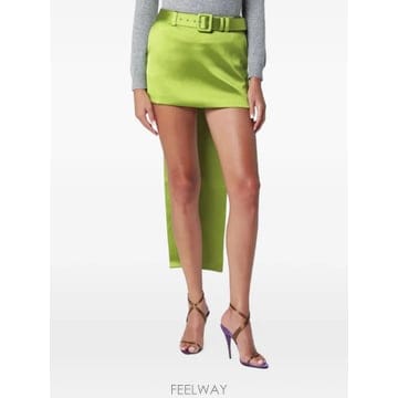 Self Portrait 26 FW ������Ʈ����Ʈ green satin bow mini skirt AW26008SKP TP45995726 FW ������Ʈ����Ʈ green satin bow mini skirt AW2600