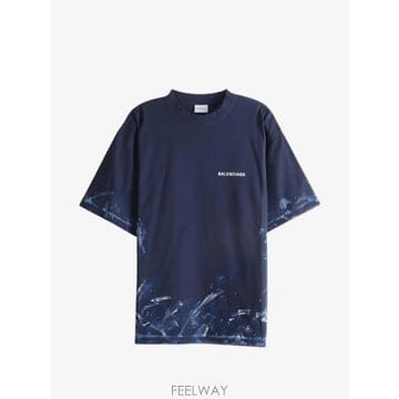 26 FW 발렌시아가 페인트 스플래터 티셔츠 764235TUVJ7 TP458946235
