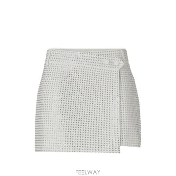26 FW PINKO 풀 라인스톤 랩 미니 스커트 107674A3M0 TP459957043