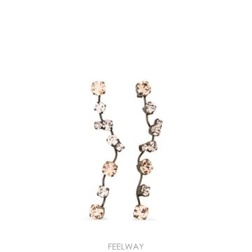 26 FW Forte Forte 크리스털 장식 드롭 이어링 15177MYJEWEL TP458190185