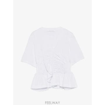 26 FW 세실리에 반센 에이스 주름 페플럼 티셔츠 26RTW19001 TP458188917