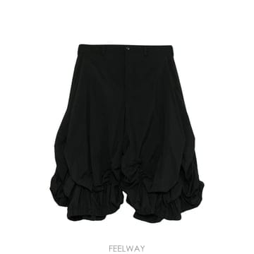 Comme des Garcons 26 FW �ĵ������� ruched tiered shorts PRP005051BLACKREADYTOWEAR T26 FW �ĵ������� ruched tiered shorts PRP005051BLACKRE