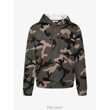 26 FW 발렌티노 가라바니 카무플라주 프린트 엠보스드 로고 후드티 VMF21D83W TP459906981