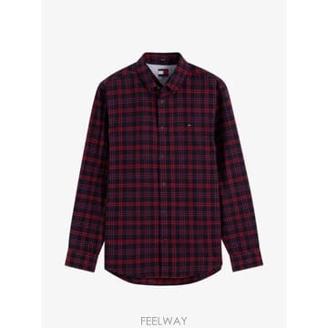 TOMMY HILFIGER 26 FW Ÿ�����ǰ� check print button down shirt DM0DM23528 TP4599426 FW Ÿ�����ǰ� check print button down shirt DM0DM23