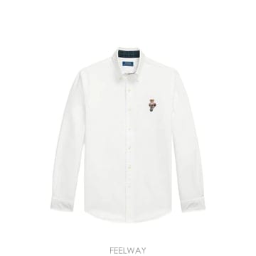 Ralph Lauren 26 FW ���� �����η� custom fit Oxford shirt with Polo Bear 710B30126 FW ���� �����η� custom fit Oxford shirt with Polo 