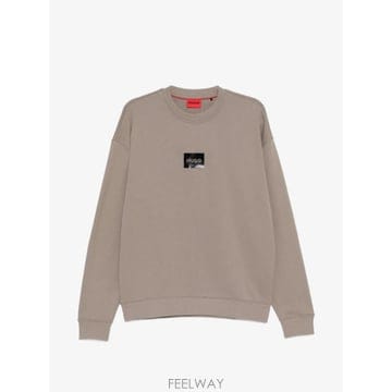 26 FW HUGO 로고 패치 크루넥 스웨터 50557452 TP454478778