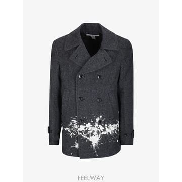 Comme des Garcons 26 FW �ĵ������� paint splatter double breasted coat FRC501W26 TP26 FW �ĵ������� paint splatter double breasted coat F