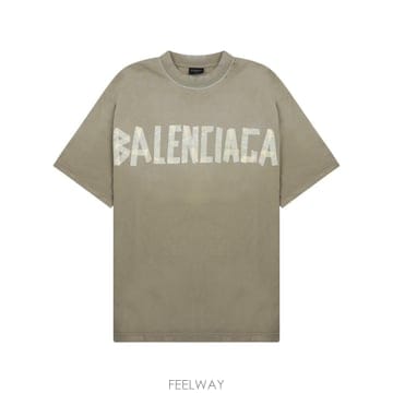 25 S/S 발렌시아가 테이프 타입 티셔츠 739784_TOVA929 B0041879953
