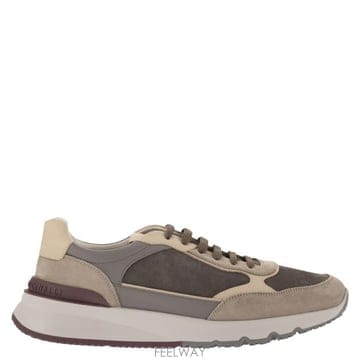 Brunello Cucinelli 26FW ���ڷ� ��ġ�ڸ� ���� ���� �����̵� ���� ����Ŀ�� MZUSNEO355 GREY26FW ���ڷ� ��ġ�ڸ� ���� ���� �����̵� ���� ����Ŀ