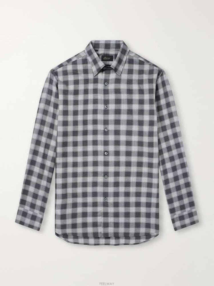 Brioni �긮���� üũ ��ư�ö��� ���� SCAY0L-O1016- B0082498874�긮���� üũ ��ư�ö��� ���� SCAY0L-O1016- B008249887