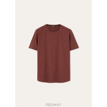 인더샵 Loro Piana 로로피아나 버건디 반팔 티셔츠