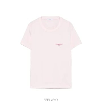 당일배송 지방시 지방시 파리 자수 코튼 슬림 티셔츠