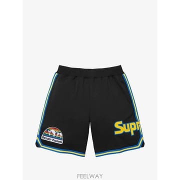 당일배송 슈프림 X 미첼 앤 네스 로고 프린트 쇼츠