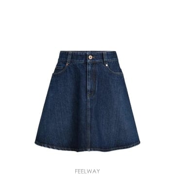 당일배송 브루넬로 쿠치넬리 A라인 데님 미니 스커트