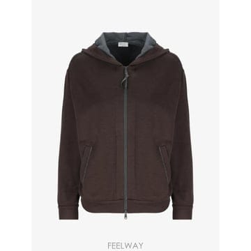 당일배송 브루넬로 쿠치넬리 Interlock top with hood and precious