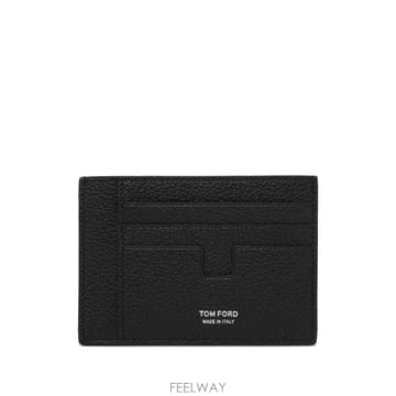 당일배송 톰포드 로고 프린트 레더 카드홀더