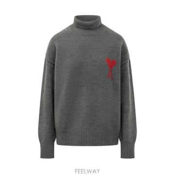 26FW 아미 ADC 터틀넥 스웨터 UKS839018 084 GRIS CHINE