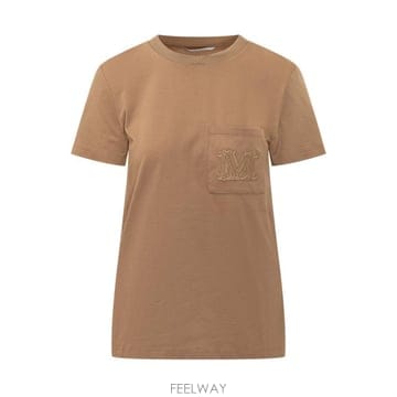 26FW 막스마라 파파이 코튼 저지 티셔츠 2621946051600 003 CAMMELLO