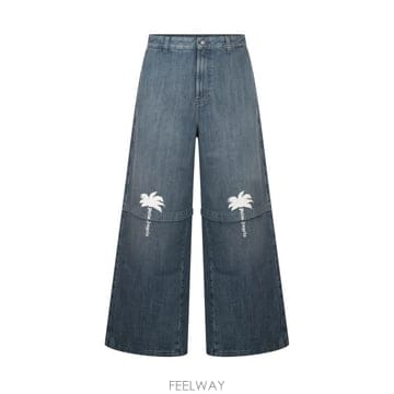 Palm Angels 26FW �ʾ����� ���� ���� PAMYB03W26DN01 4403 MEDIUM BLUE OFF WHITE26FW �ʾ����� ���� ���� PAMYB03W26DN01 4403 MEDIUM BLU