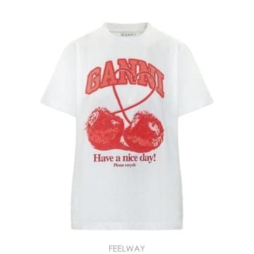 26FW 가니 반팔 티셔츠 A1050247 151 BRIGHT WHITE