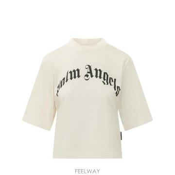 Palm Angels 26FW �ʾ����� ���� Ƽ���� PAWAA02F26JR01 0310 OFF WHITE BLACK26FW �ʾ����� ���� Ƽ���� PAWAA02F26JR01 0310 OFF WHIT