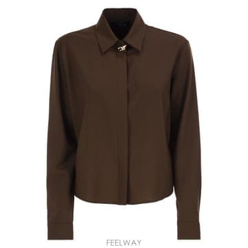 Fabiana Filippi 26FW �ĺ�Ƴ� �ʸ��� ����콺 ���� CAD216F312 DARK BROWN26FW �ĺ�Ƴ� �ʸ��� ����콺 ���� CAD216F312 DARK BRO