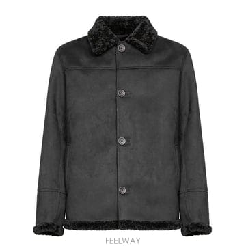 에르노 쇼츠 그레이 페이크 시어링 코트 GC000118U127549 B0302504096