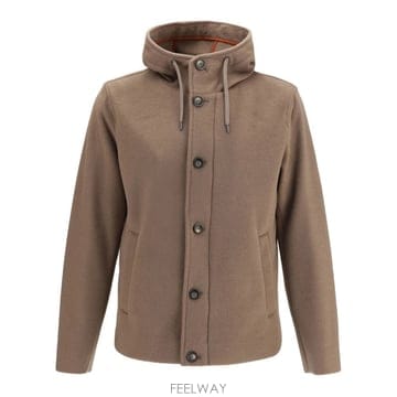 에르노 브라운 후드 BUTTONUP 자켓 GI00114UR12910 B0302504098
