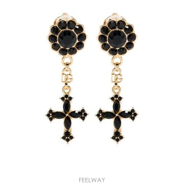 Dolce&Gabbana 26SS ��ü�ذ��ٳ� �̾ WEQ4S2 W1111N0011 BLACK GOLD26SS ��ü�ذ��ٳ� �̾ WEQ4S2 W1111N0011 BLACK GOLD