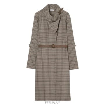 Burberry 26SS ������ ��ī�� Į�� üũ �� �巹�� 8118175 X LINEN BEIGE MOLE GREY26SS ������ ��ī�� Į�� üũ �� �巹�� 8118175 X LINEN