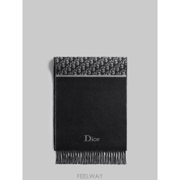 27 S/S 디올 옴므 블랙 DIOR 오블리크 더블사이드 스카프 64 B0022504244