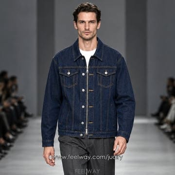 STRIKE Dual Closure Trucker Jacket (INDIGO BLUE)Dual Closure Trucker Jacket (INDIGO BLUE)