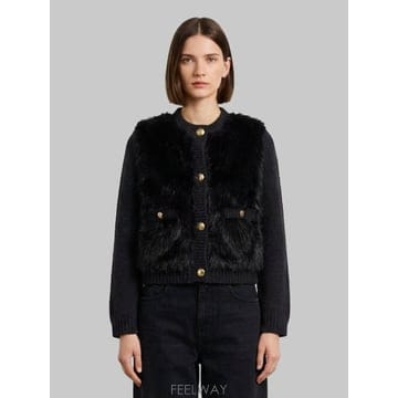 26 F/W 몽클레어 패딩 울 & 알파카 블렌드 가디건 L20939B B0022504254