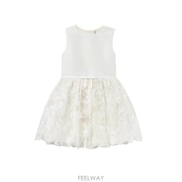 26 S/S 셀프 포트레이트 크림 사틴 튈 플라워 드레스 (KIDS  B0042271707