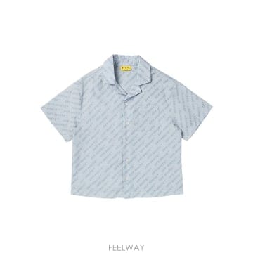 26 S/S 오프화이트 로고 AOP 볼링 셔츠 (KIDS 상품) 44 B0042272038