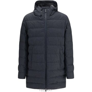 에르노 다크 그레이 롱 후드 다운 자켓 PI001399U335299 B0302504109