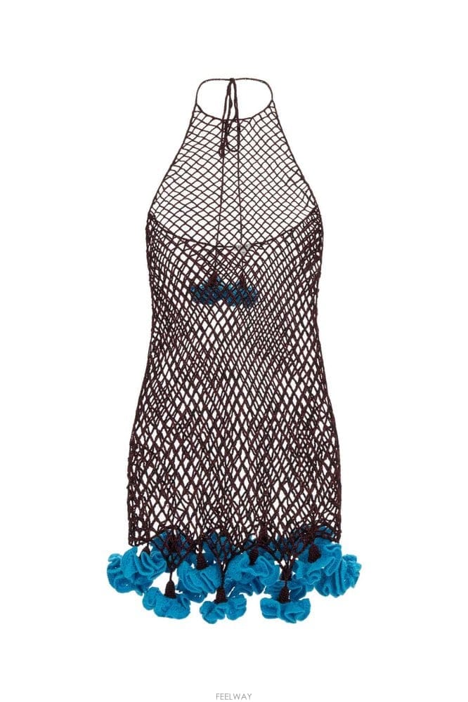 Alaia �˶��̾� HALTER �巹�� �÷ζ� CROCHET ��Ʈ AA9R31 B0442503703�˶��̾� HALTER �巹�� �÷ζ� CROCHET ��Ʈ AA9R31 B044