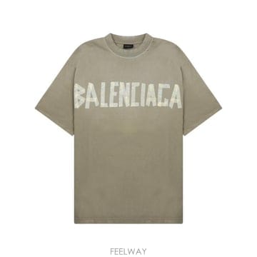 26FW 발렌시아가 반팔 티셔츠 739784 TOVA92942 GREEN