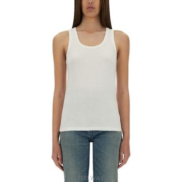 Saint Laurent 26FW ���ζ� �μҸ� Ƽ���� 824583 YB2MH9000 WHITE26FW ���ζ� �μҸ� Ƽ���� 824583 YB2MH9000 WHITE