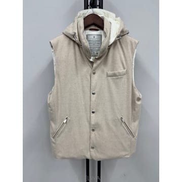 (국내 당일발송) 브루넬로 쿠치넬리 플란넬 패딩 베스트